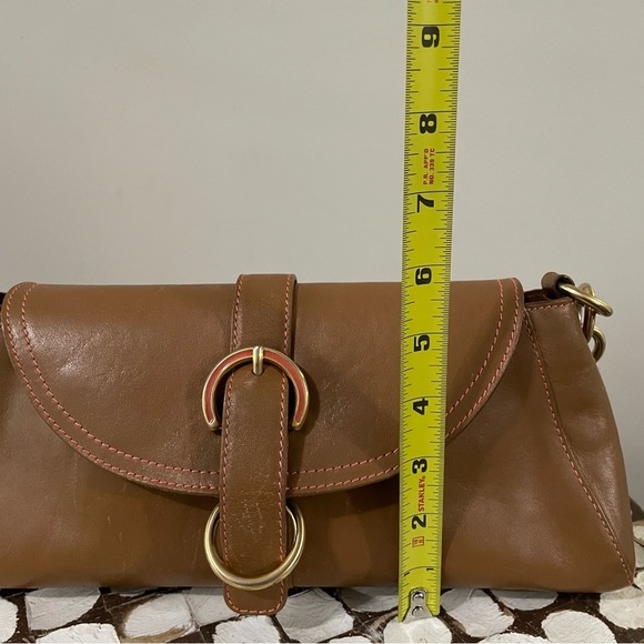 Furla Brown Leather Small Shoulder Bag Gold Hardware Classic Italian Y2K - Picture 12 of 13